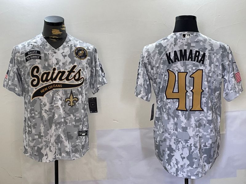 Men New Orleans Saints #41 Kamara Nike Arctic Camo 2024 Salute to Service Limited NFL Jersey style 1->new orleans saints->NFL Jersey